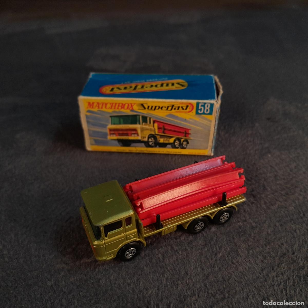 Model Cars: CH-315. MATCHBOX DAF GIRDER TRUCK (CAMI&Oacute;N TRANSPORTADOR DE VIGAS). A&Ntilde;O 1970