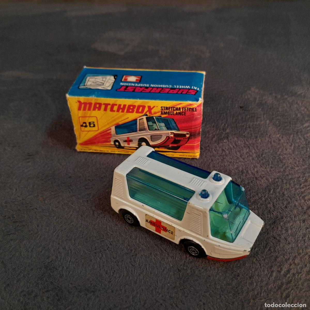 Auto in scala: CH-320. AMBULANCIA STRETCHA FETCHA (N.&ordm; 46), MATCHBOX SUPERFAST. A&Ntilde;O 1971