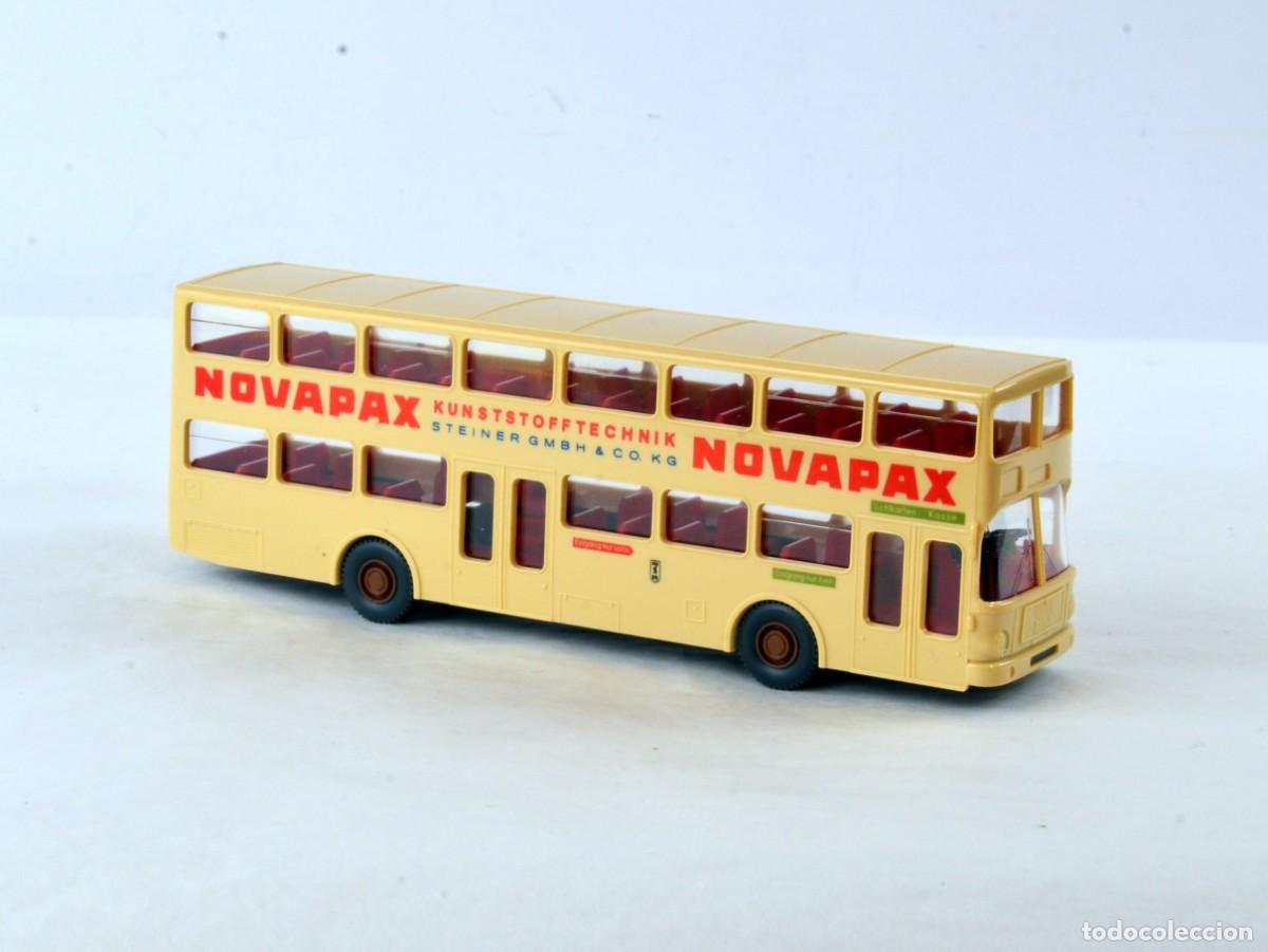 Coches a escala: Wiking Escala 1:87 H0 Autob&uacute;s Doble Piso MAN SD200 BVG Novopax Impecable con Caja