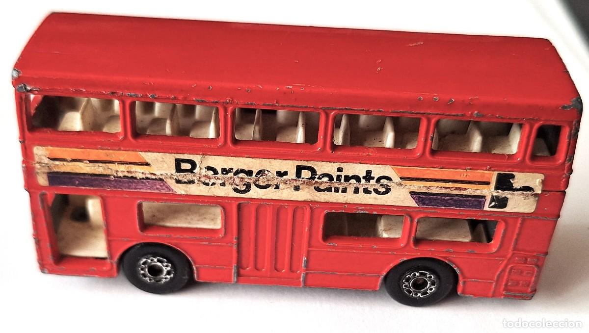 Coches a escala: COCHE ESCALA ANTIGUO - AUTOBUS 2 PISOS LONDRES - A&Ntilde;OS 80 - MARCA MATCHBOX - BUEN ESTADO