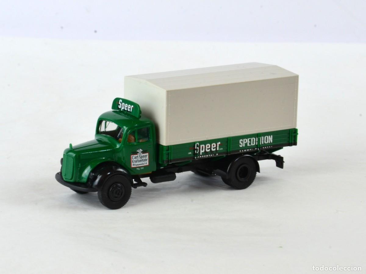 Coches a escala: Brekina Escala 1:87 H0 Cami&oacute;n Mercedes Benz L311 Carl Speer Impecable con Caja