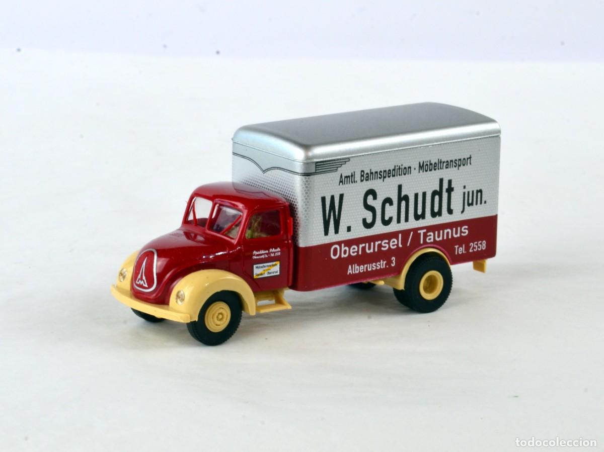 Coches a escala: Brekina Escala 1:87 H0 Cami&oacute;n Magirus Mercur W.Schudt Impecable con Caja
