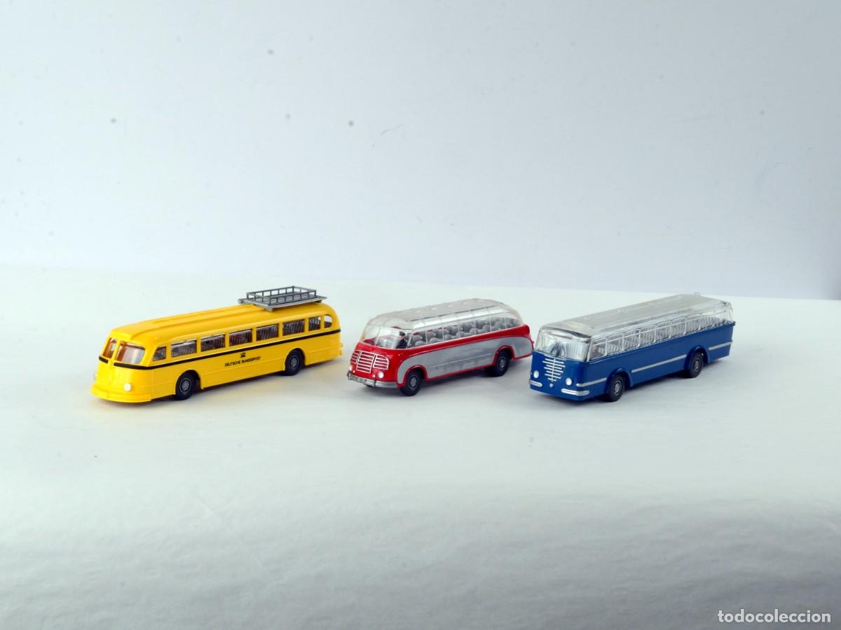 Coches a escala: Wiking Escala 1:87 H0 &rdquo;50 Jahre Wiking Verkehrsmodelle&rdquo; Autocares Impecable con Caja