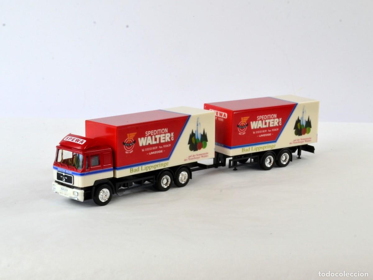Coches a escala: Herpa Creative Truck Edition Escala 1:87 H0 MAN F90 Walter Impecable con Caja Vitrina