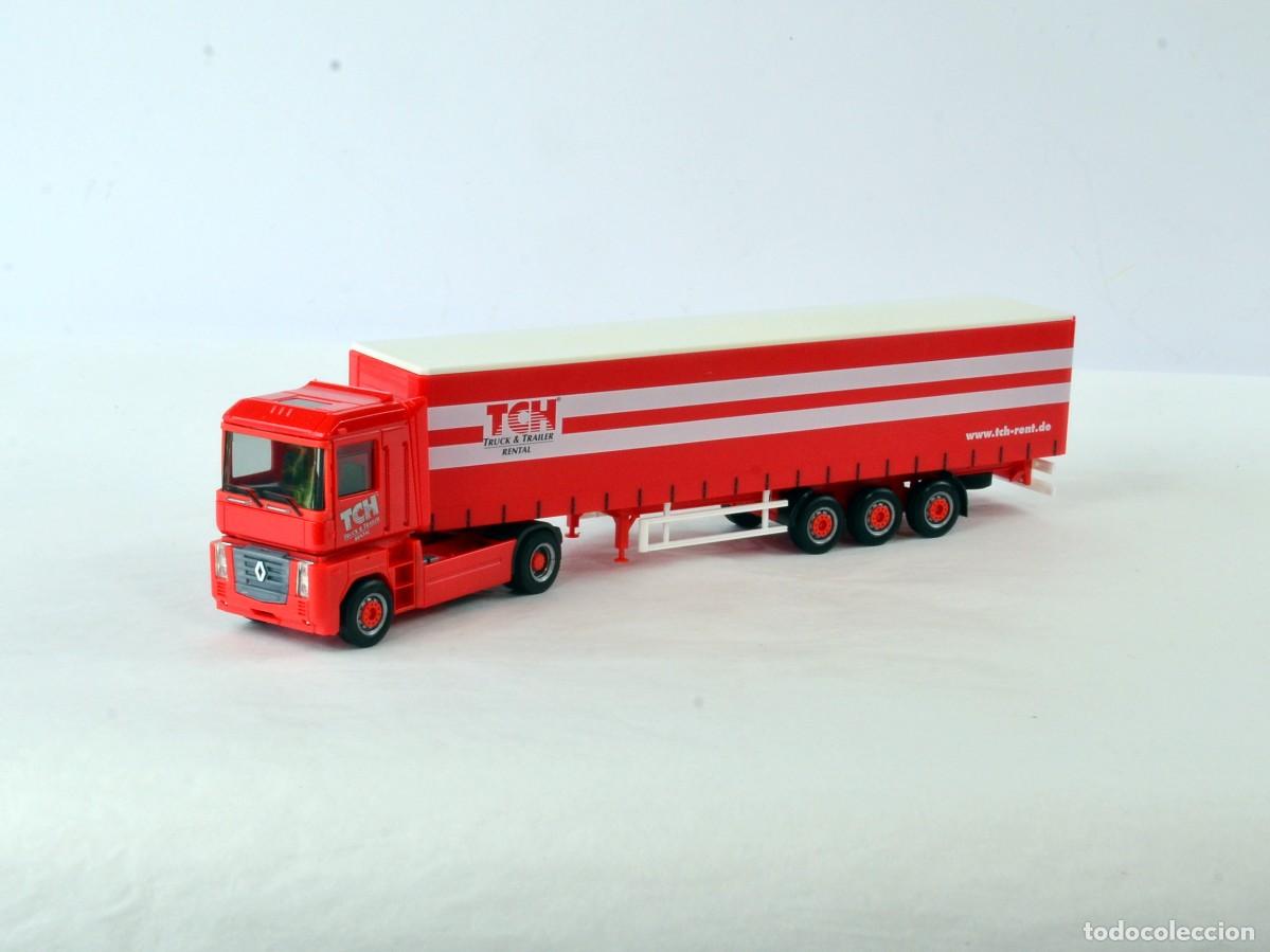 Coches a escala: Herpa Escala 1:87 H0 Cami&oacute;n Articulado Renault Magnum AE500 TCH con Caja