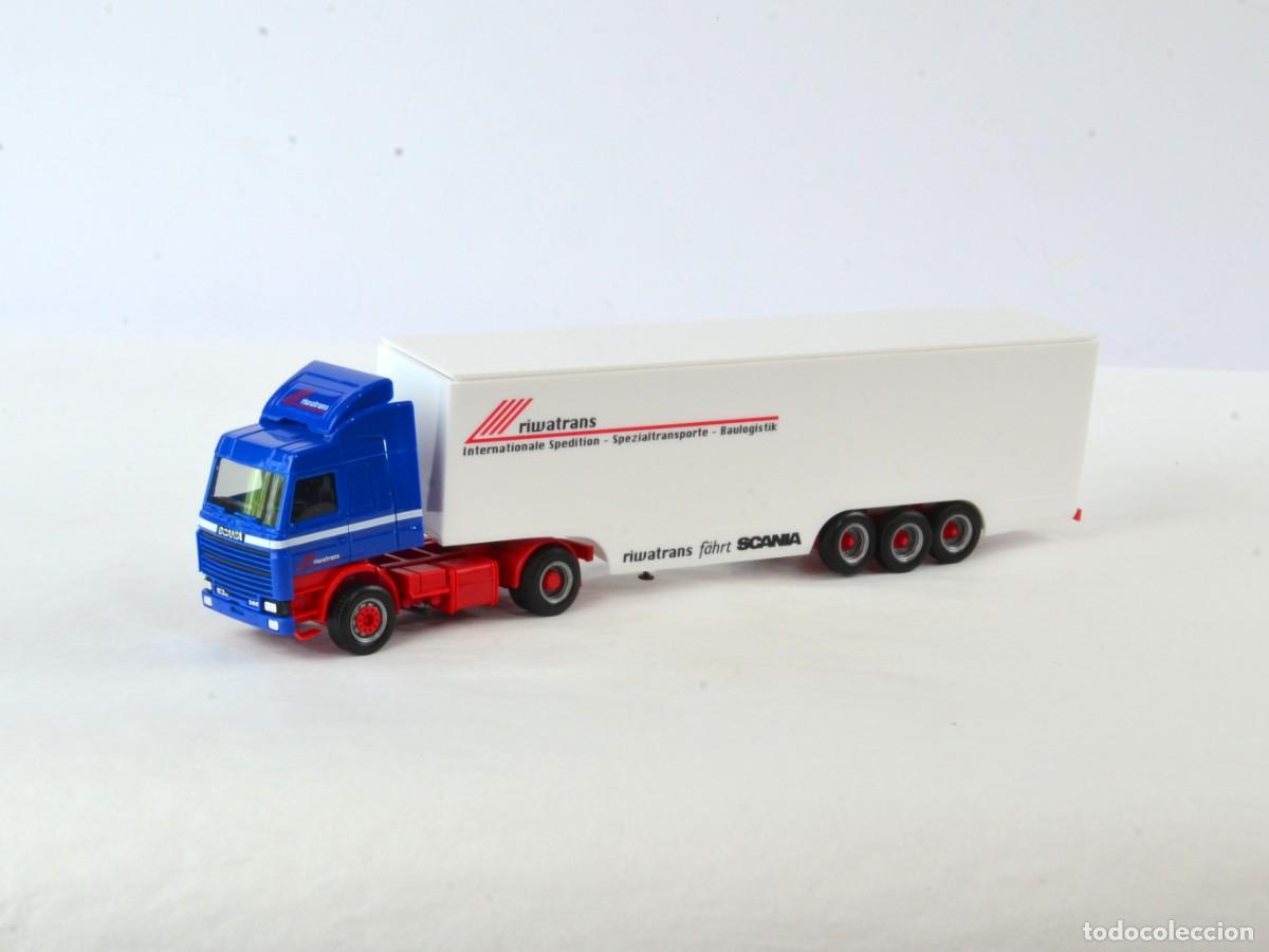 Coches a escala: Herpa Escala 1:87 H0 Cami&oacute;n Articulado Scania 113M360 Riwatrans Impecable con Caja