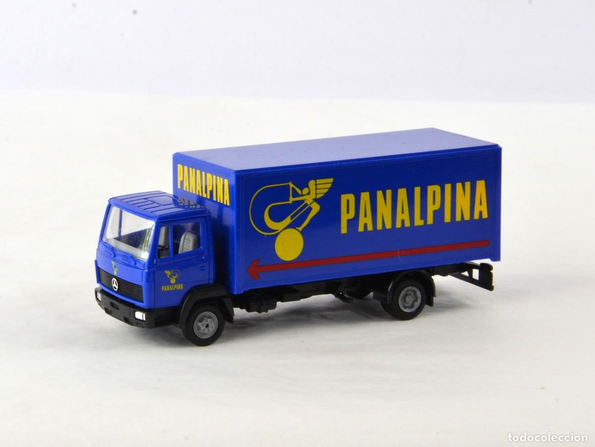 Coches a escala: Herpa Escala 1:87 H0 Cami&oacute;n Mercedes Benz LN2 Panalpino Impecable con Caja