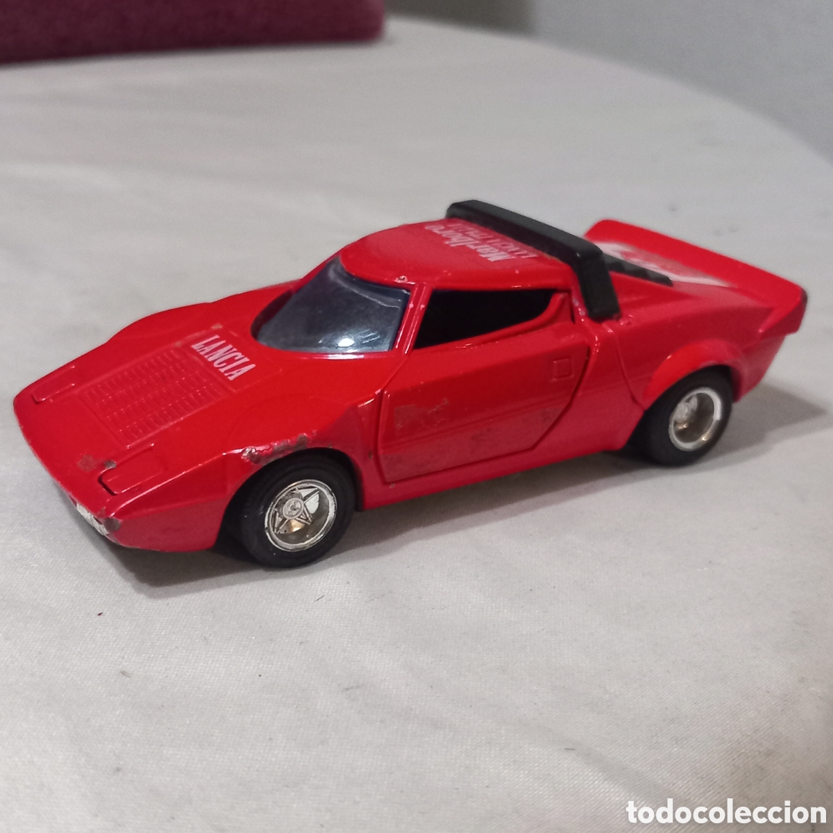 Coches a escala: ANTIGUO LANCIA STRATOS rallye Montecarlo S=1/34(MADE IN JAPAN-METALICO)
