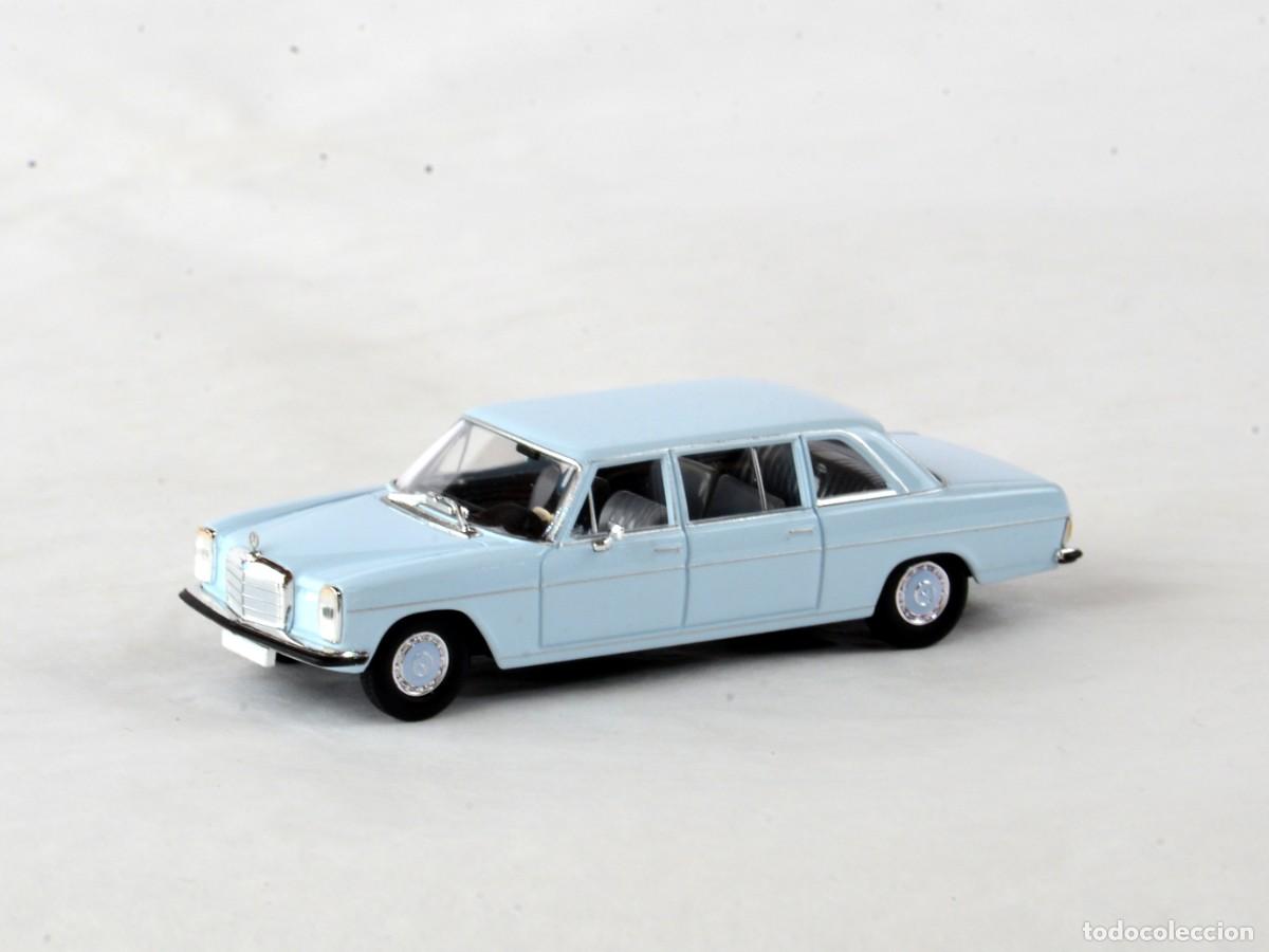 Coches a escala: Brekina Starmada Escala 1:87 H0 Mercedes Benz 220D Largo Azul Claro Impecable con Caja