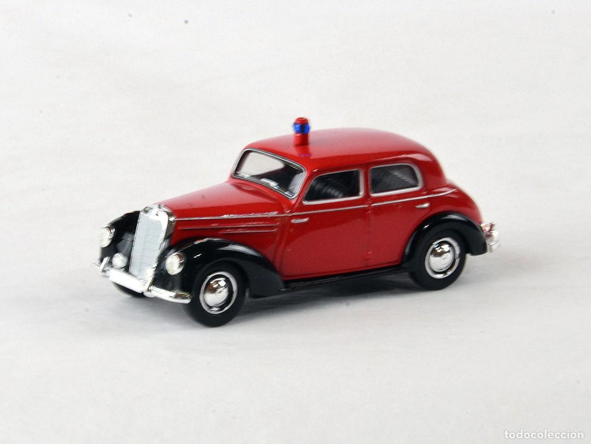 Coches a escala: Brekina Starmada Escala 1:87 Mercedes Benz 220 Bomberos Impecable con Caja