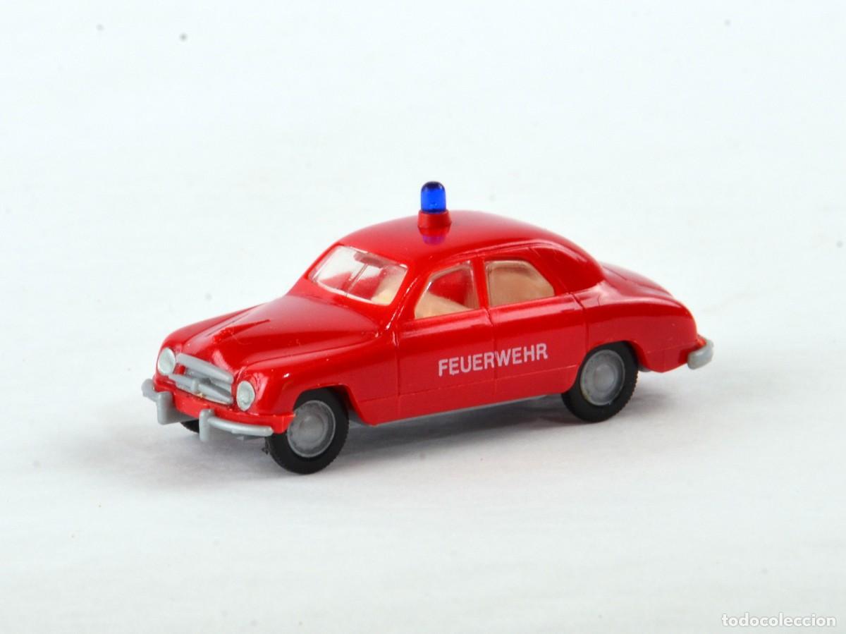 Coches a escala: Igra Escala 1:87 H0 Skoda 1200 Bomberos Impecable con Caja