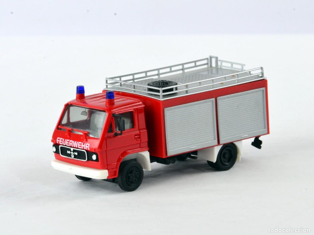 Coches a escala: Herpa Escala H0 1:87 Bomberos MAN G90 TLF