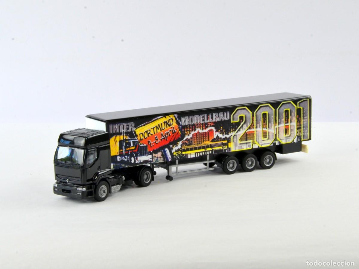 Coches a escala: Albedo Escala 1:87 H0 Cami&oacute;n Articulado Renault Premium Intermodellbau 2001 con Caja