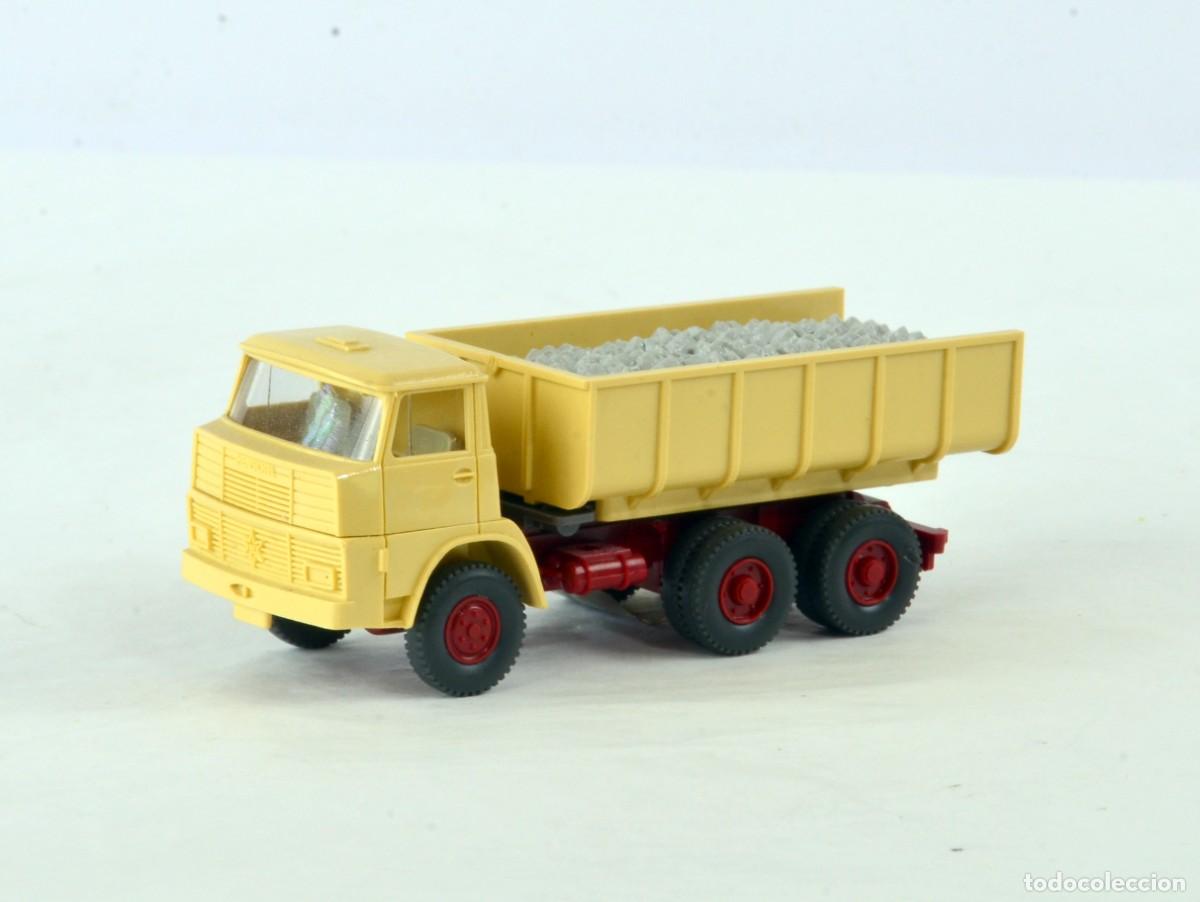 Coches a escala: Wiking Escala 1:87 H0 Antiguo Henschel HS22 Volquete Contenedor 1975 - 79