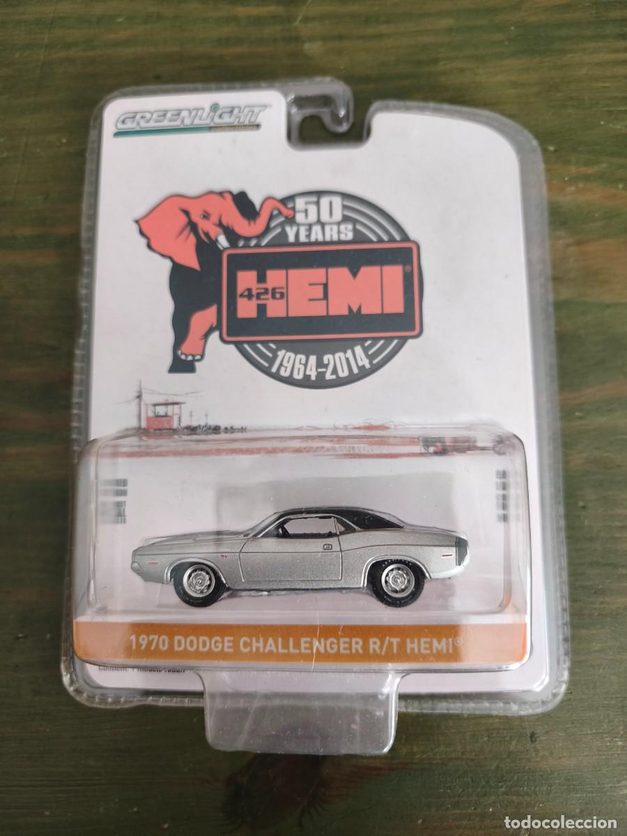 Coches a escala: Greenlight 1970 Dodge Challenger R/T 426 Hemi. 50 years. Edici&oacute;n limitada. Escala 1/64