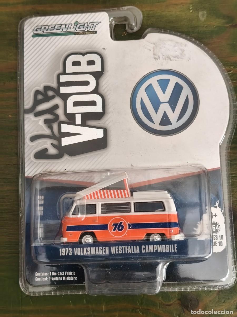 Coches a escala: Greenlight 1973 Volkswagen Wesfalia Campmobile.Edici&oacute;n limitada Escala 1/64.&rdquo;Club V-Dub Series 10&rdquo;