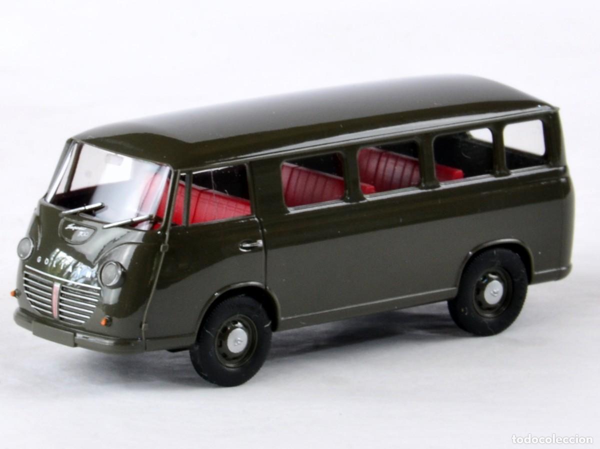 Coches a escala: Busch DreiKa Escala 1:87 H0 Microb&uacute;s Kombi Goliath Express 1100 1957 Impecable con Caja