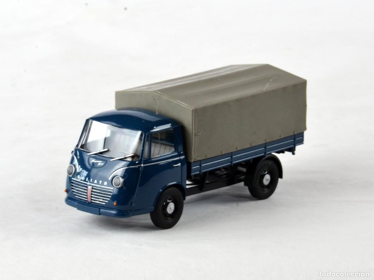 Coches a escala: Busch DreiKa Escala 1:87 H0 Goliath Express 1100 1957 Plataforma con Lona Impecable con Caja
