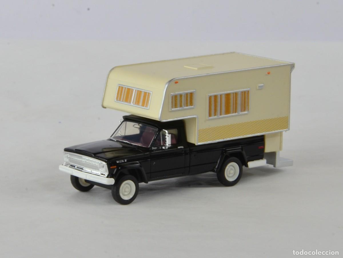 Coches a escala: Brekina Escala 1:87 H0 Jeep Gladiator Camper Negro Impecable con Caja