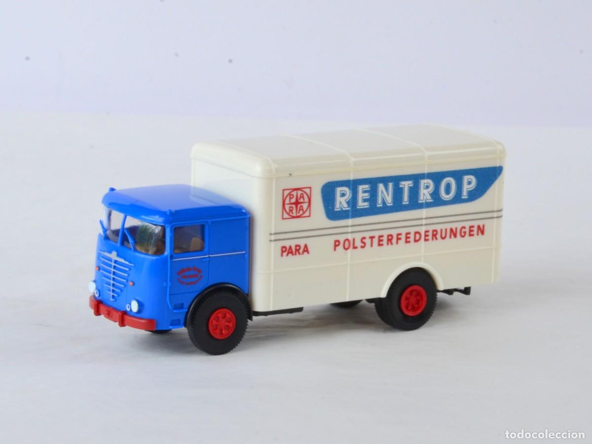 Coches a escala: Brekina Escala H0 1:87 Cami&oacute;n B&uuml;ssing LU11 Rentrop Impecable con Caja