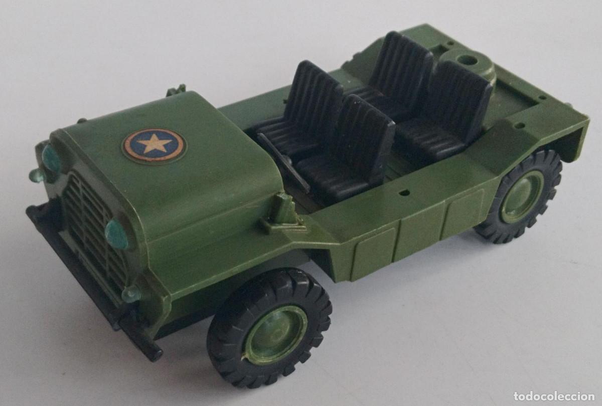 Coches a escala: JEEP MILITAR ANTIGUO HECHO EN ESPA&Ntilde;A MARCA SHAMBER'S MIDE 13 CM SHAMBERS