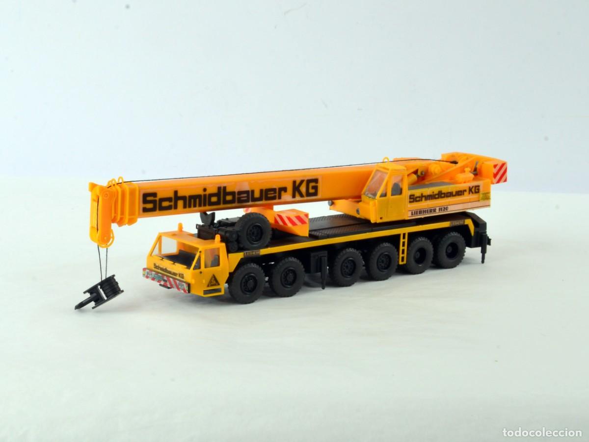 Coches a escala: Kibri Escala 1:87 H0 Gr&uacute;a Telesc&oacute;pica Liebherr 1120 6 Ejes Schmidbauer