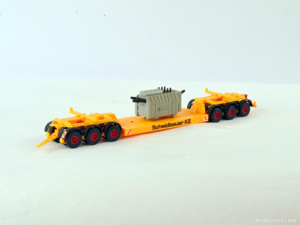 Coches a escala: Kibri Escala 1:87 H0 Remolque G&oacute;ndola con Transformador Schmidbauer