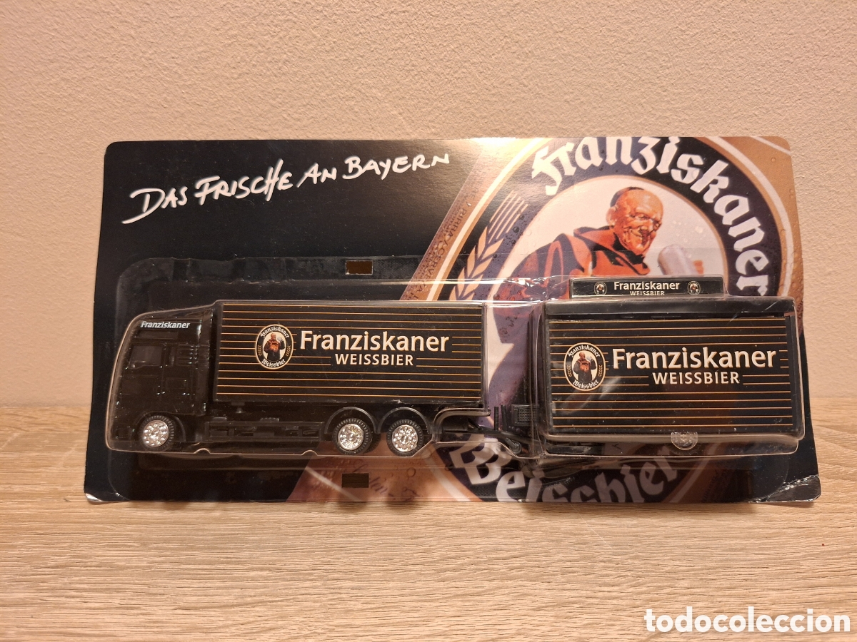 Coches a escala: CAMI&Oacute;N FRANZISKANER WEISSBIER &ndash; WERBETRUCK DGD &ndash; 1:87 H0 &ndash; ORIGINAL BLISTER