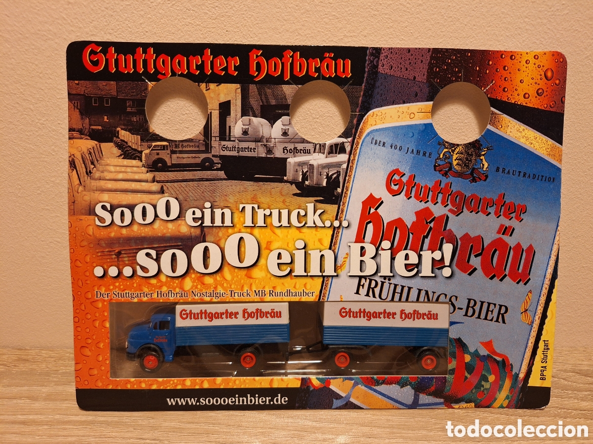 Coches a escala: CAMI&Oacute;N STUTTGARTER HOFBR&Auml;U NOSTALGIE-TRUCK &ndash; MERCEDES LA 1113 &ndash; H&Uuml;MMER &ndash; 1:87 H0