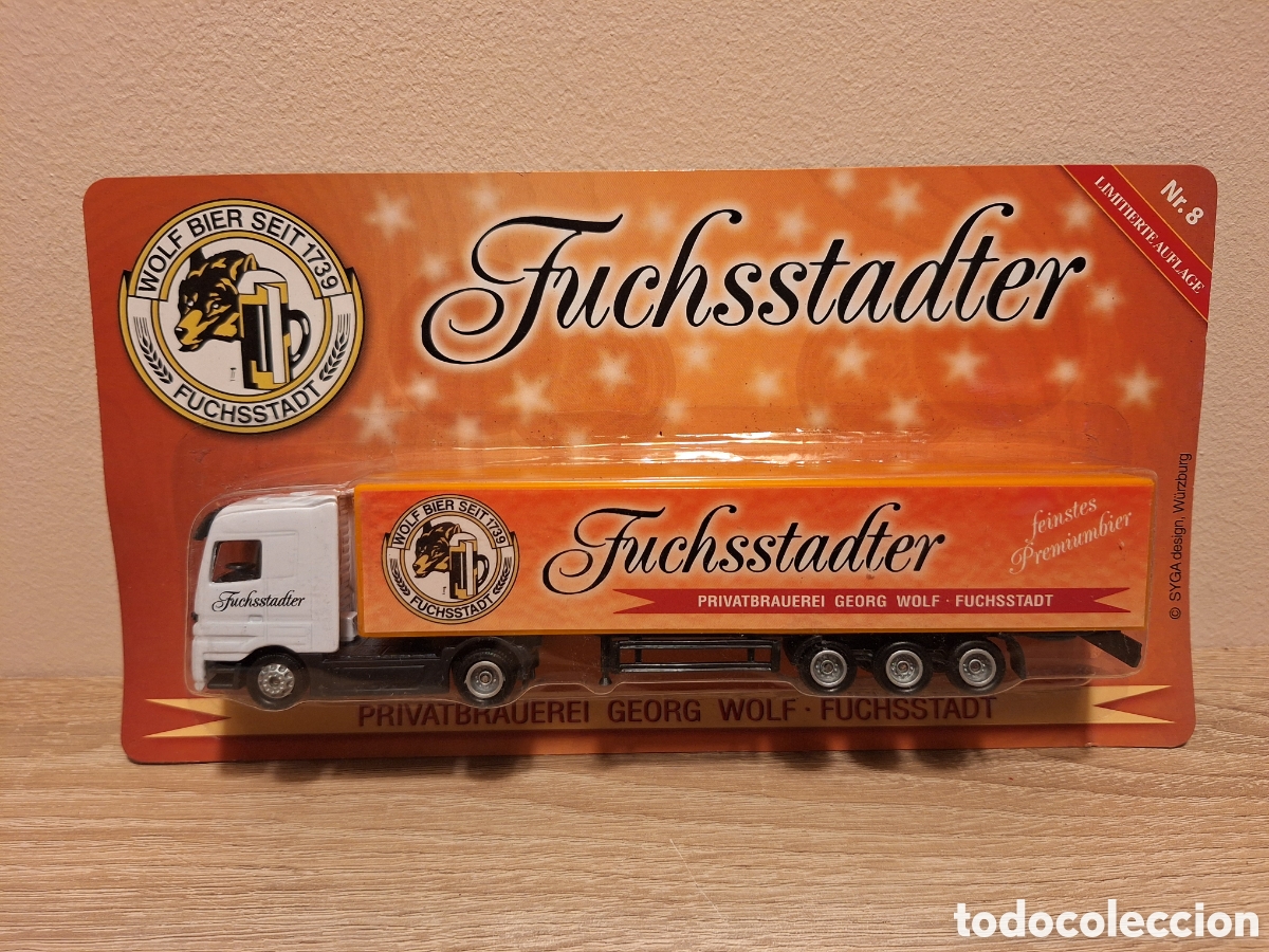 Coches a escala: CAMI&Oacute;N FUCHSSTADTER WEISSBIER &ndash; WOLF BIER &ndash; H&Uuml;MMER &ndash; MB ACTROS &ndash; 1:87 H0 &ndash; N&ordm;8
