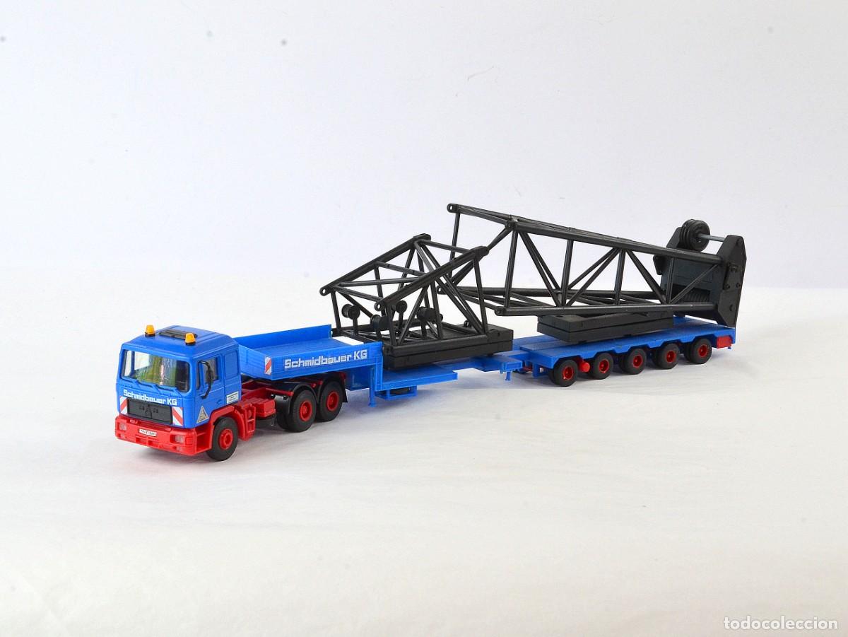 Coches a escala: Kibri Escala 1:87 H0 MAN F90 Transportes Pesados Schmidbauer Gr&uacute;a de Celos&iacute;a