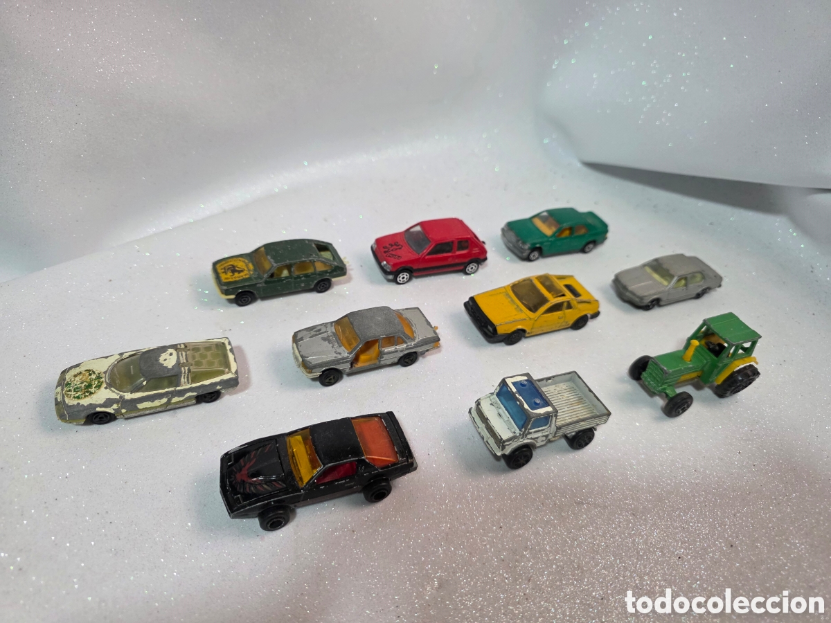Coches a escala: Lote 10 vehiculos majorette clasicos variados a&ntilde;os 80
