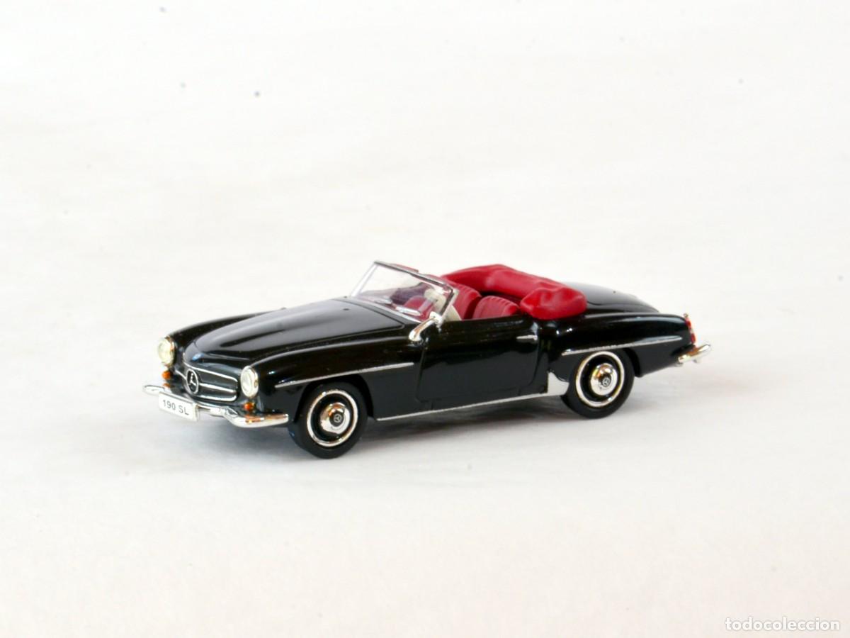 Coches a escala: Ricko Escala 1:87 H0 Mercedes Benz 190SL Negro Abierto Impecable con Caja