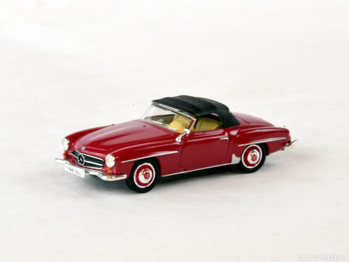 Coches a escala: Ricko Escala 1:87 H0 Mercedes Benz 190SL Burdeos Cerrado Impecable con Caja