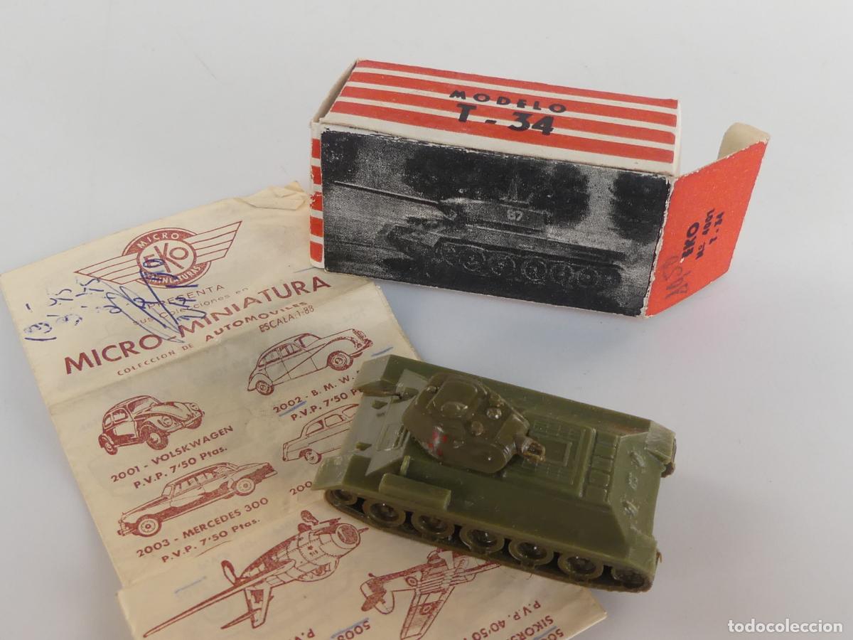Auto in scala: TANQUE T 34 DE ESCALA 1/88 DE EKO CON CAJA