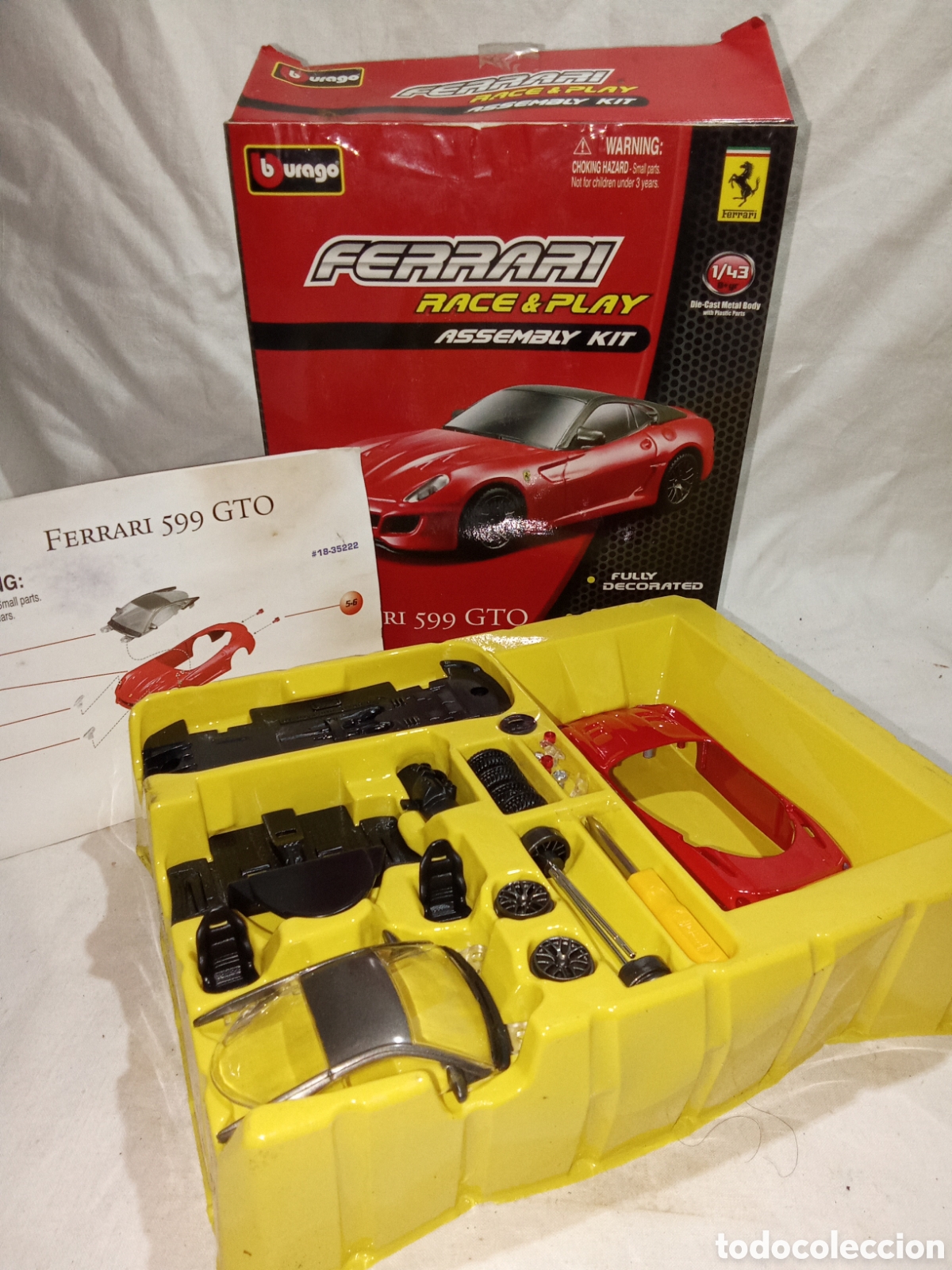 Coches a escala: FERRARI 599 GTO RACE & PLAY ASSEMBLE KIT DE BURAGO EN CAJA