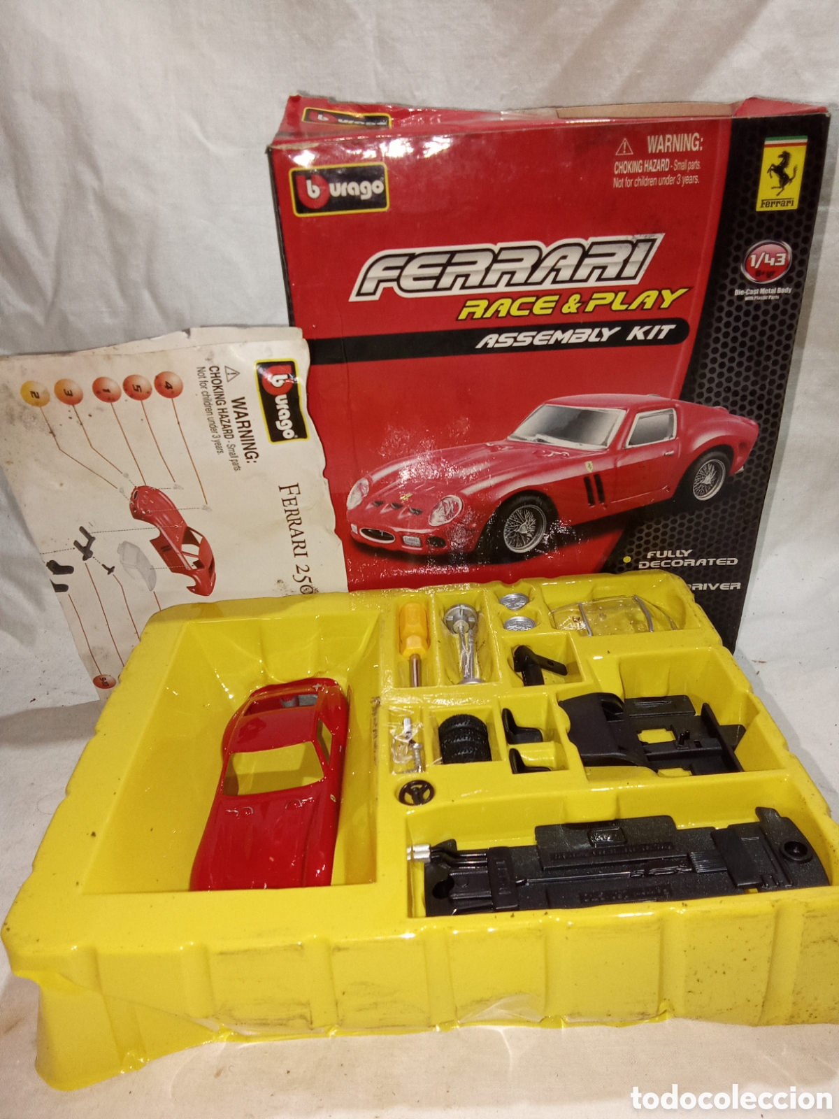 Coches a escala: FERRARI 250 GTO RACE & PLAY ASSEMBLE KIT DE BURAGO EN CAJA
