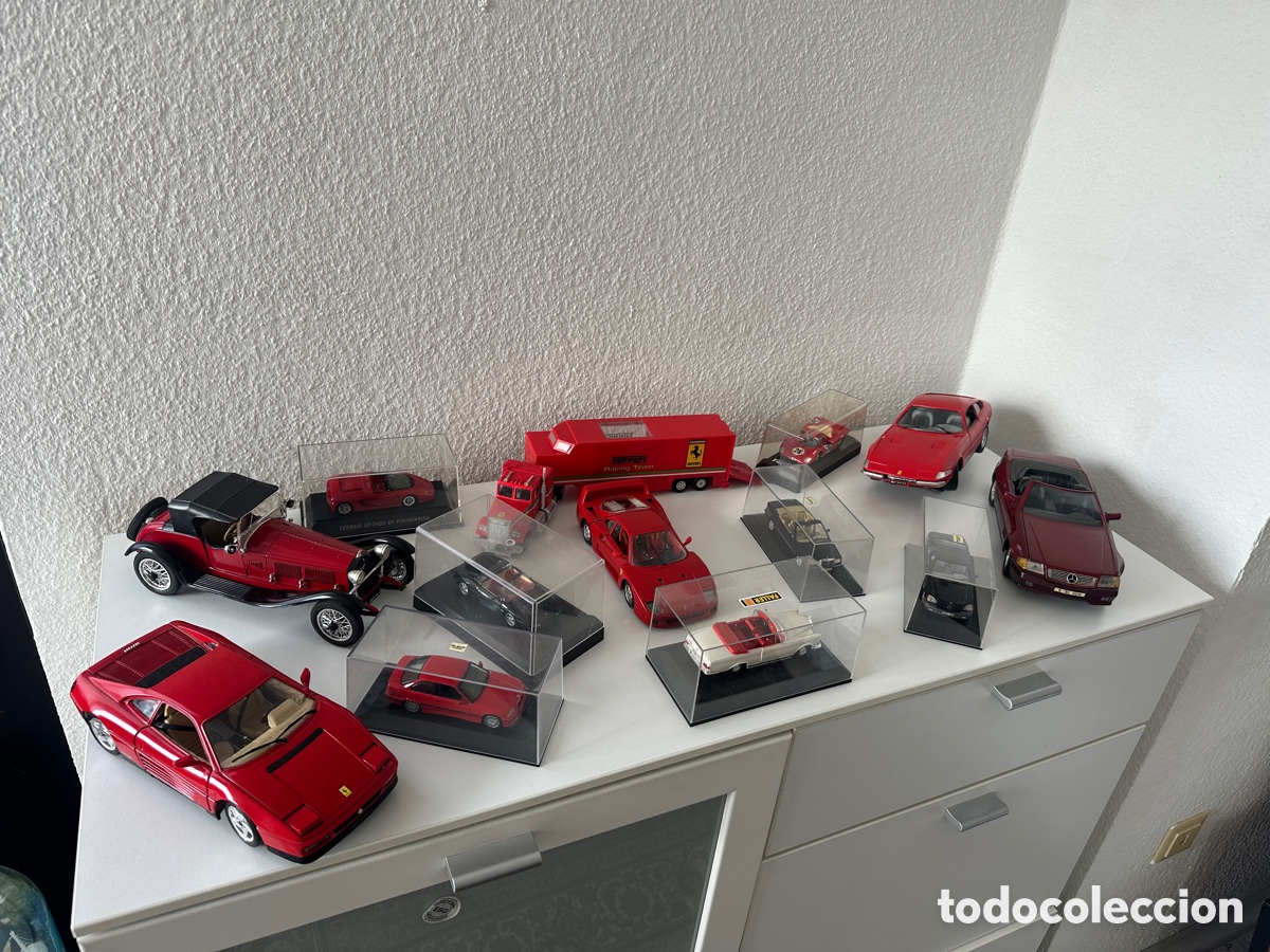 Coches a escala: Sammlung 12 Modellautos Ferrari Mercedes BMW Alfa Romeo + Transporter