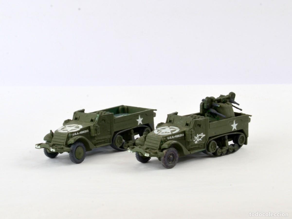 Coches a escala: Roco Minitanks Escala 1:87 H0 Lote de Dos Semiorugas M3 para Arreglar