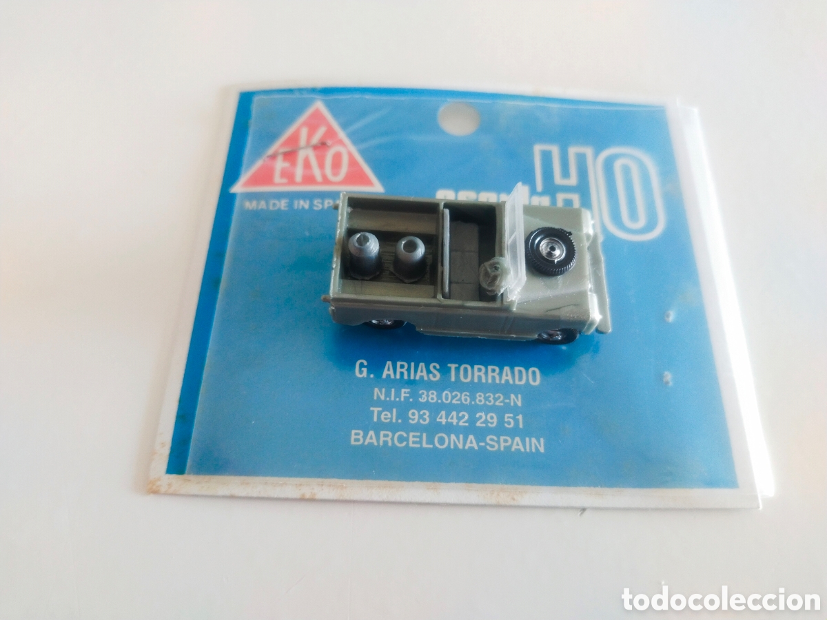 Coches a escala: Veh&iacute;culos Militares EKO H0 2033 Land Rover Gris Vintage 70s Coleccionismo