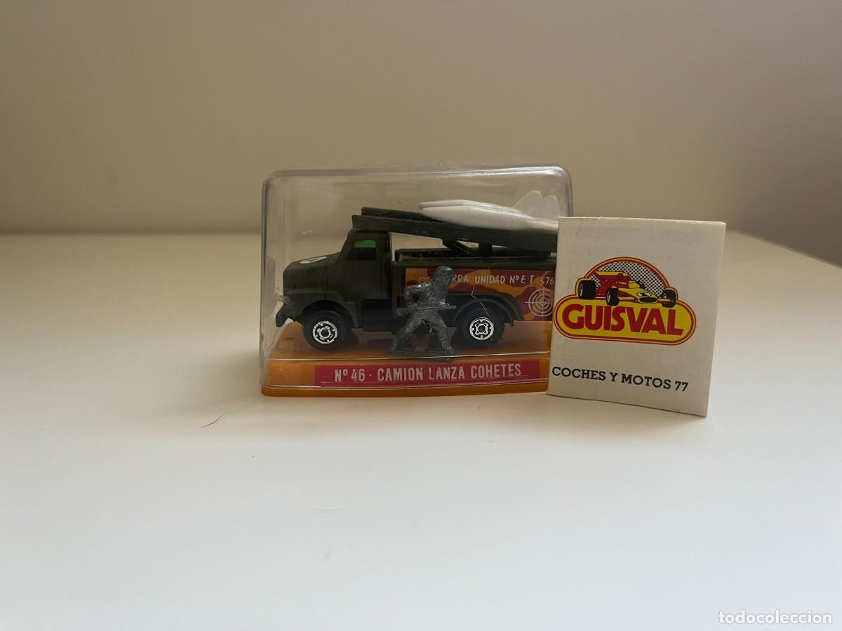 Coches a escala: Guisval N.&ordm; 46 Cami&oacute;n Lanza Cohetes Militar con Figura de Soldado Original - Completo - 1977