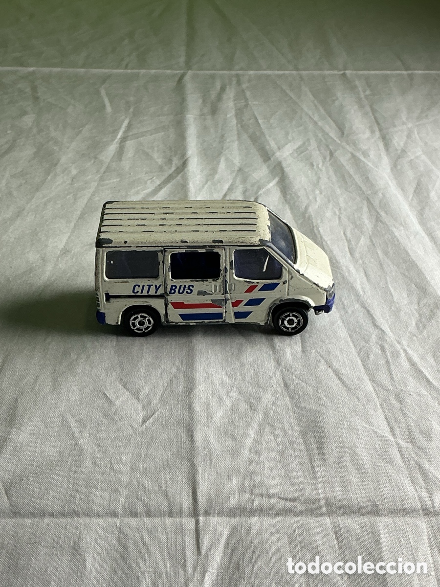 Coches a escala: Majorette Ford Transit City Bus N&ordm; 243 &ndash; Escala 1/60 &ndash; Made in France &ndash; Vintage