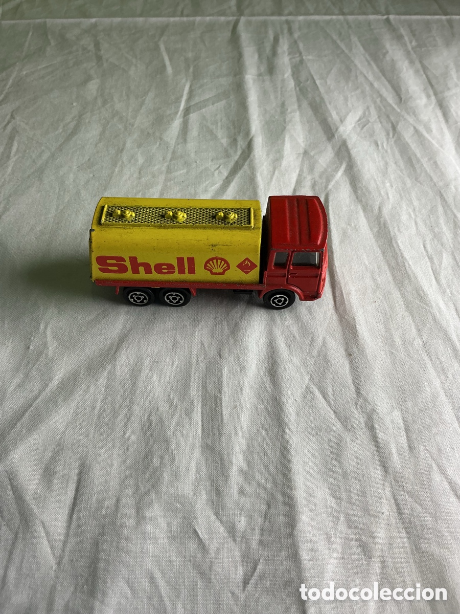 Coches a escala: Majorette Saviem Cami&oacute;n Cisterna Shell &ndash; Escala 1:100 &ndash; Made in France Vintage.