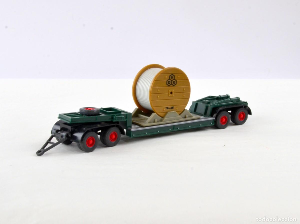 Coches a escala: Wiking 1:87 H0 Remolque G&oacute;ndola con Carga de Tambor de Cable