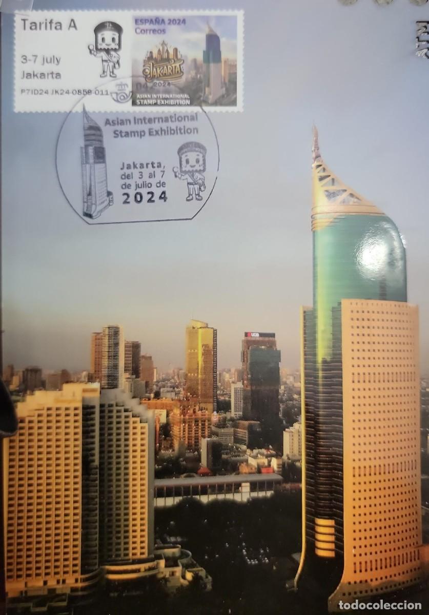 Coches a escala: TS) 2024 SPAIN, MAXIMUM CARD,THE INTERNATIONAL PHILATELIC EXHIBITION IN JAKARTA,VF.