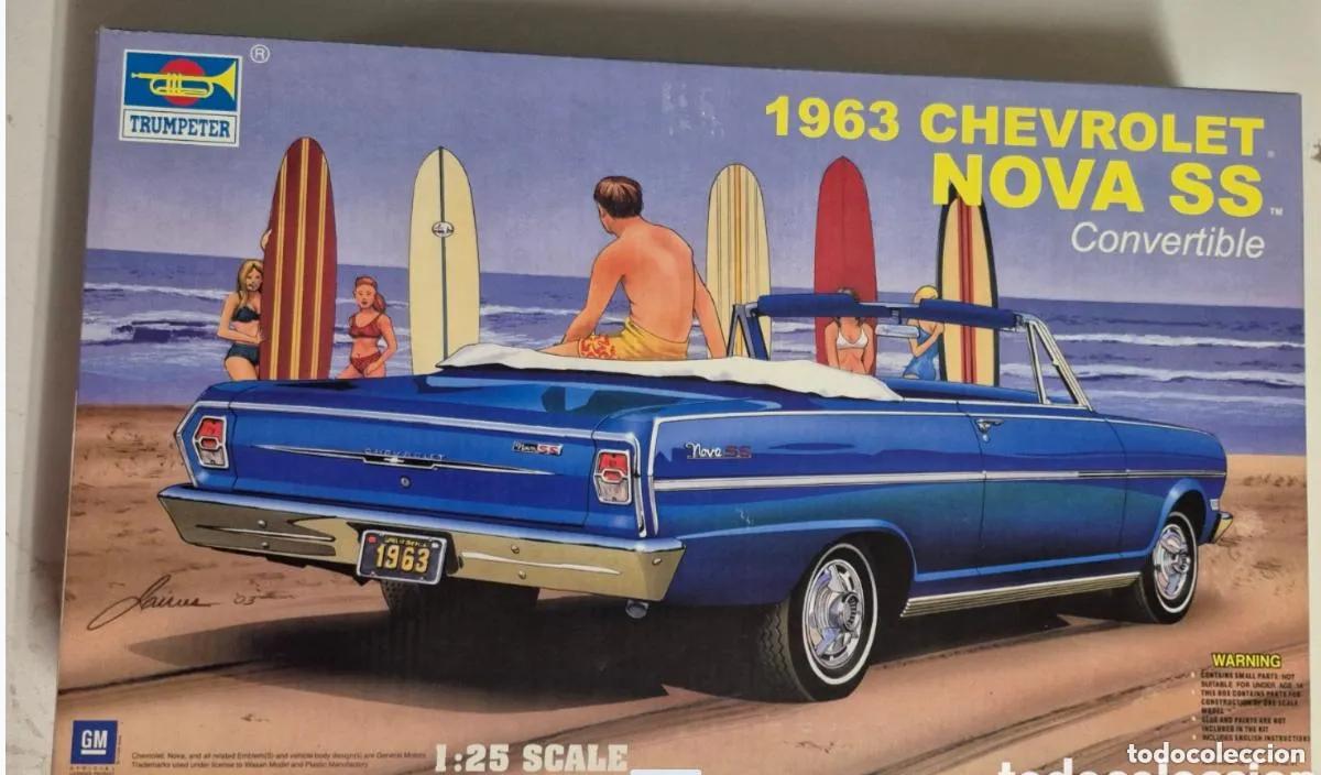 Modellautos: TRUMPETER 02504- MAQUETA 1963 CHEVROLET NOVA SS ESCALA 1/25, NUEVO