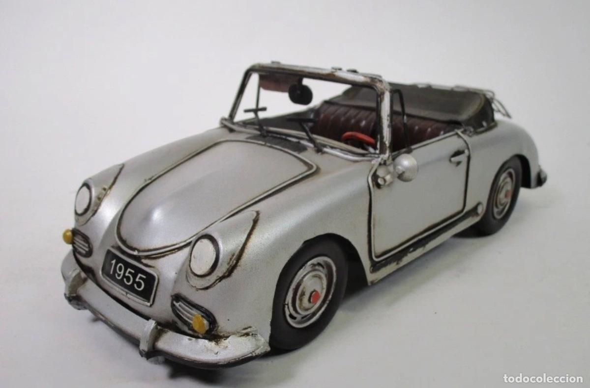 Carros em escala: Porsche 356 Cabrio 1955 &ndash; Miniatura met&aacute;lica vintage &ndash; Coche cl&aacute;sico decorativo