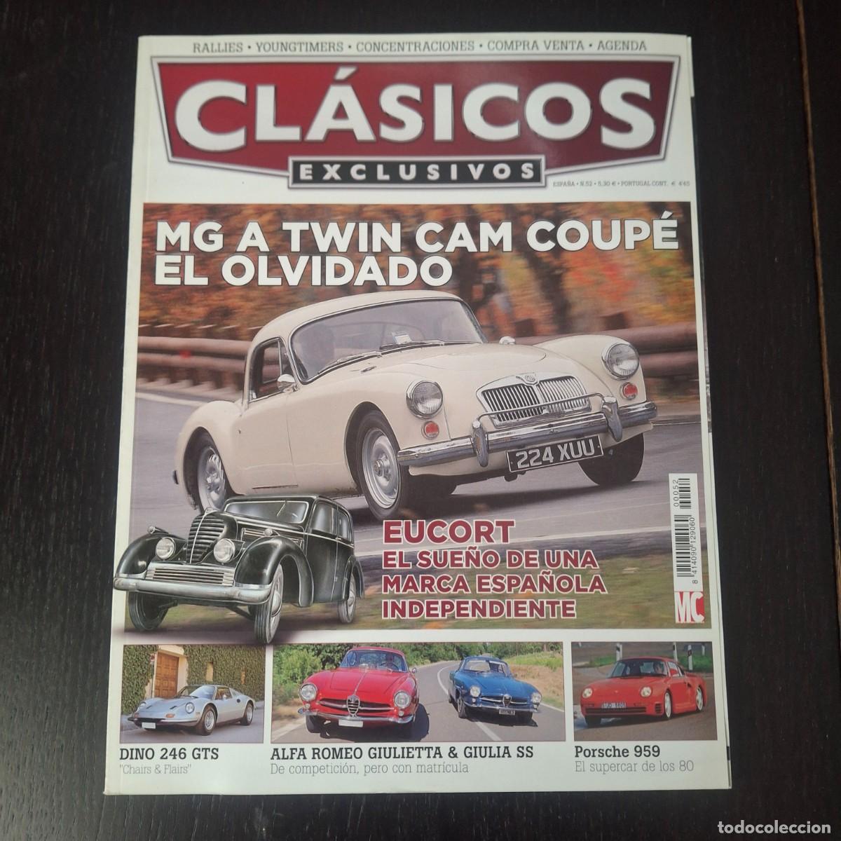 Coches a escala: CLASICOS EXCLUSIVOS N&ordm; 52 - EUCORT MG DINO 246 GTS ALFA ROMEO GIULIA SS GIULIETTA PORSCHE 959