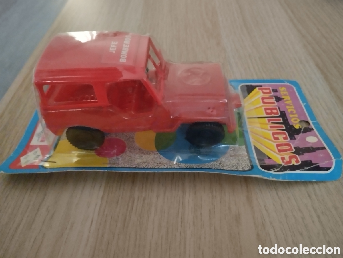 Coches a escala: Jeep pl&aacute;stico bullycan bomberos