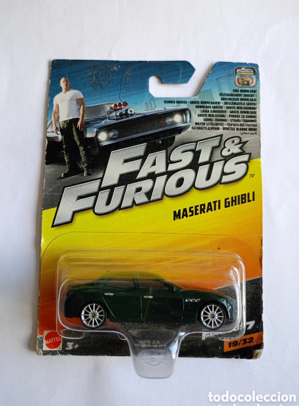 Coches a escala: MATTEL HOT WHEELS - 1/64 - MASERATI - GHIBLI 2018 - FAST & FURIOUS 7 2015 - VERDE
